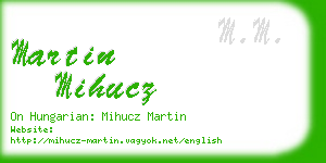 martin mihucz business card